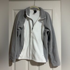 The North Face White & Light Gray Fleece Jacket